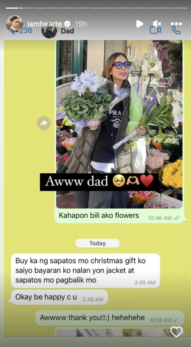 Heart Evangelista's dad gives early Christmas gift, tells daughter