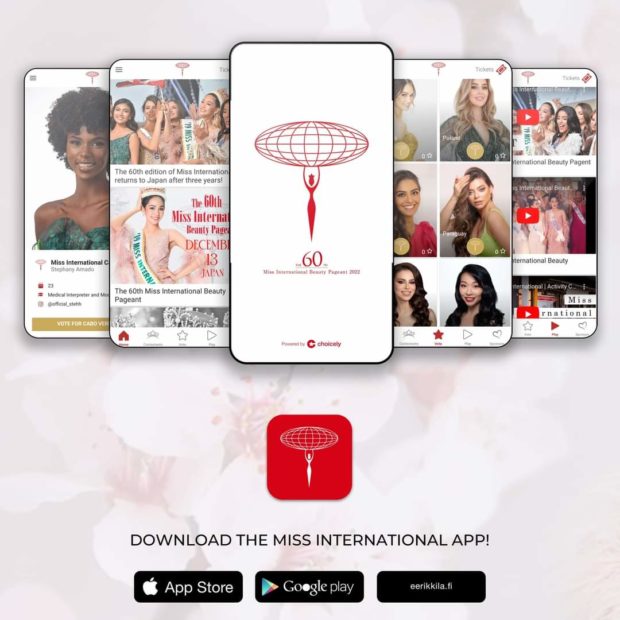  The Miss International mobile app is ready for download on the Google Play Store and the Apple App Store./MISS INTERNATIONAL FACEBOOK IMAGE