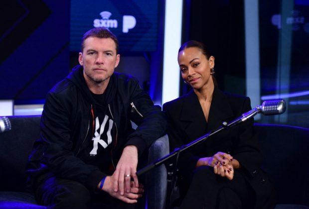 LOS ANGELES, CALIFORNIA - DECEMBER 14: Sam Worthington and Zoe Saldaña attend SiriusXM's Town Hall With The Cast Of "Avatar: The Way of Water" at SiriusXM Studios on December 14, 2022 in Los Angeles, California.   Vivien Killilea/Getty Images for SiriusXM/AFP (Photo by Vivien Killilea / GETTY IMAGES NORTH AMERICA / Getty Images via AFP)