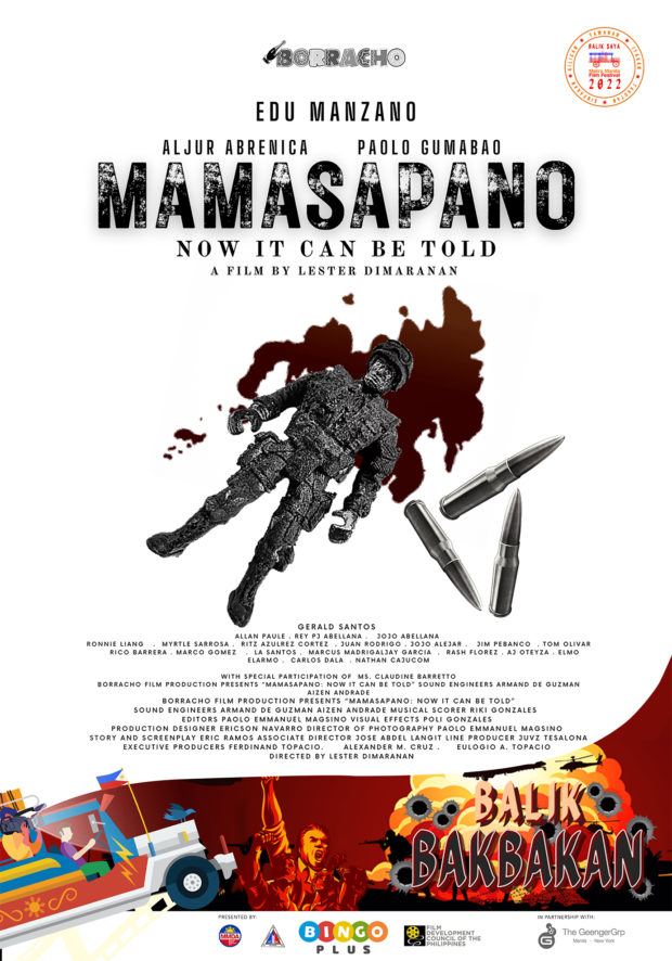 Official poster of "Mamasapano" for the MMFF. 