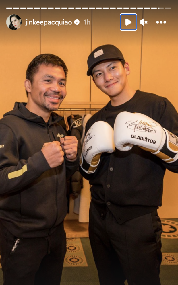 (From left) Manny Pacquiao, Ji Chang-wook. Image: @jinkeepacquiao/Instagram