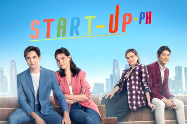 The main cast of "Start-Up" including (from left) Alden Richards, Bea Alonzo, Yasmien Kurdi, and Jeric Gonzales. Image: Instagram/@gmadrama