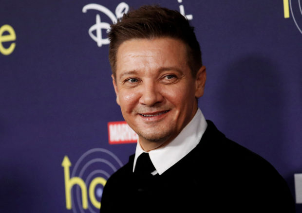 FILE PHOTO: Actor Jeremy Renner poses for a picture during the premiere of the television series Hawkeye at El Capitan theatre in Los Angeles, California, U.S. November, 17, 2021. REUTERS/Mario Anzuoni/File Photo