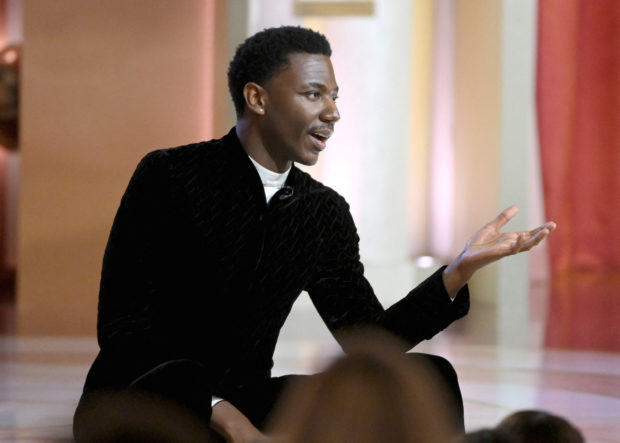 Jerrod Carmichael hosts the 80th Annual Golden Globe Awards® show at the Beverly Hilton in Beverly Hills, CA, U.S., on Tuesday, January 10, 2023    Stewart Cook for the HFPA/© HFPA/Handout via REUTERS.