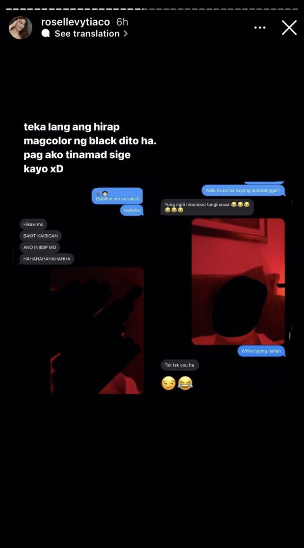 Roselle Vytiaco revealed a screengrab of her ex-boyfriend's alleged infidelity. Image: Screengrab from Instagram/@rosellevytiaco