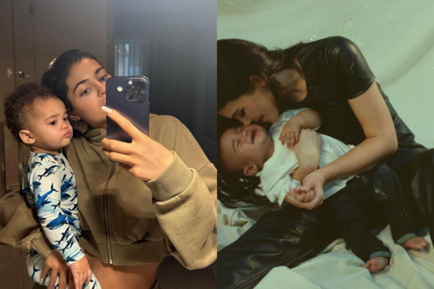 Kylie Jenner and her baby boy Aire. Images: Screengrab from Instagram/@kyliejenner