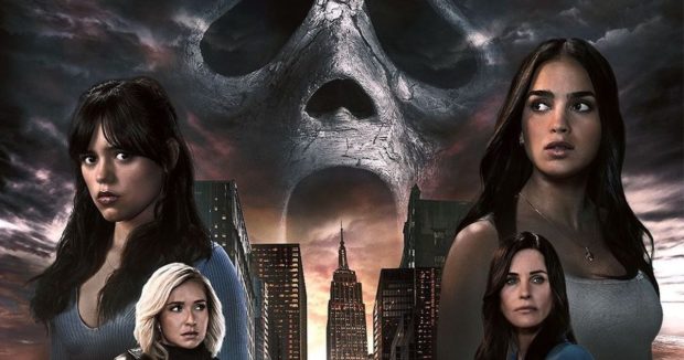 Scream VI with Jenna Ortega and Courteney Cox. Poster from Paramount Studios