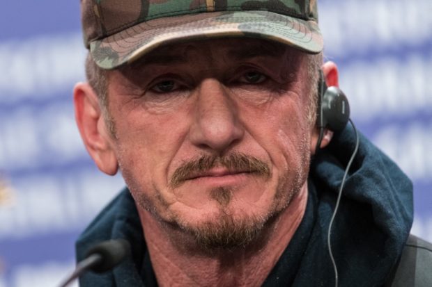 US actor and director Sean Penn attends a press conference for the film "Superpower" in the Berlinale Special Gala programme of the Berlinale, Europe's first major film festival of the year, on February 18, 2023 in Berlin. (Photo by Stefanie LOOS / AFP)