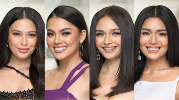 2023 Miss Universe PH candidates Michelle Dee, Jannarie Zarzoso, Pauline Amelincx, and Krishnah Gravidez