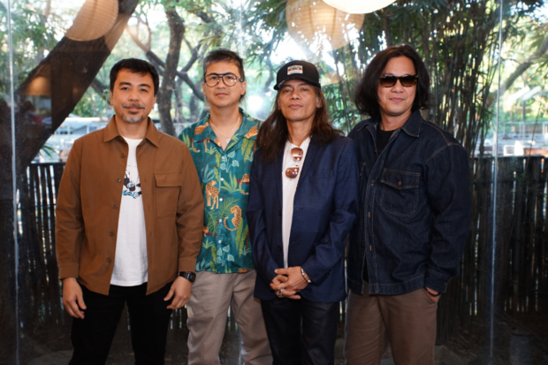 The original members of Eraserheads (from left) Buddy Zabala, Ely Buendia, Marcus Adoro, and Raymund Marasigan. Image: DVent Productions 