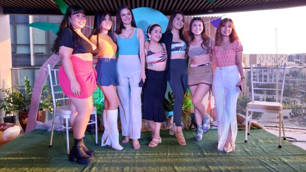 ‘Sassa Girl’ Gabrielle Basiano (third from left) says every woman, whatever body type she may have, can wear swimsuits, like the ‘Sassa Summer Girls’ with her./ARMIN P. ADINA