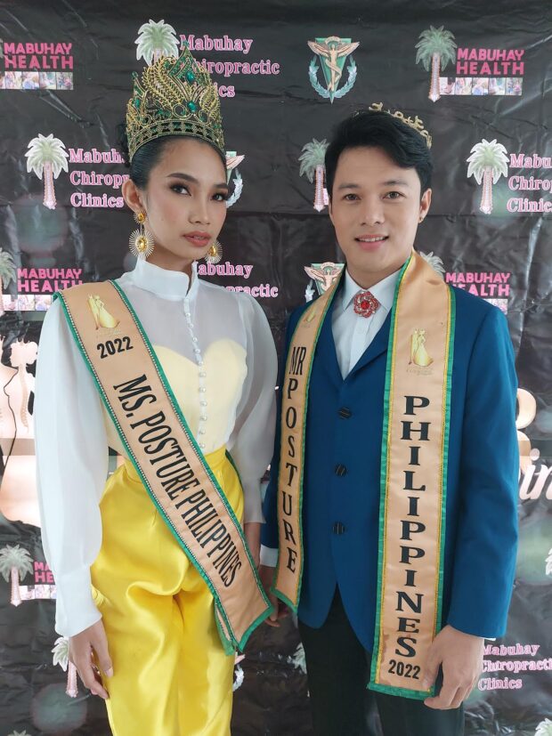 Reigning Mister and Miss Posture Philippines Ma. Yzabelle Reonal (left) and JP Riego/ARMIN P. ADINA