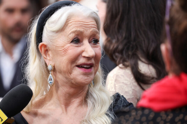 FILE PHOTO: Helen Mirren attends the world premiere of "Shazam! Fury of the Gods" - Arrivals at Regency Village Theatre in Los Angeles, U.S. March 14, 2023. REUTERS/David Swanson