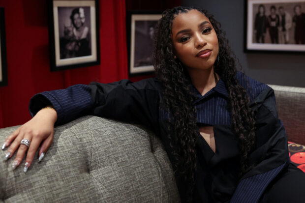 FILE PHOTO: Chloe Bailey, also known by her stage name Chloe, sits for a portrait at Sony Music global headquarters in New York City, U.S., March 6, 2023. REUTERS/Shannon Stapleton