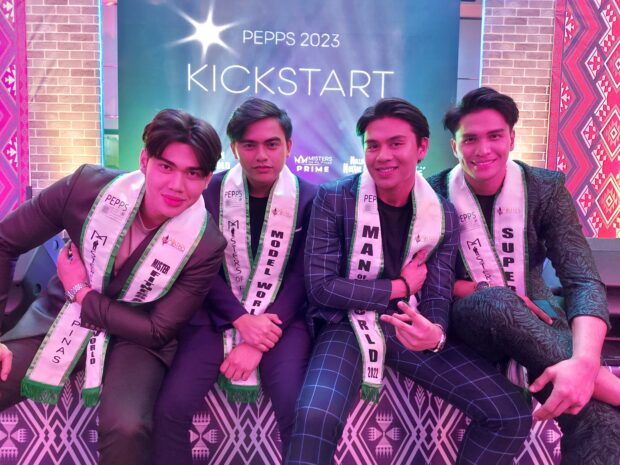 Reigning Misters of Filipinas kings (from left) Michael Angelo Toledo, Zach Pracale, James Reggie Vidal, and Marc Raeved Obado/ARMIN P. ADINA