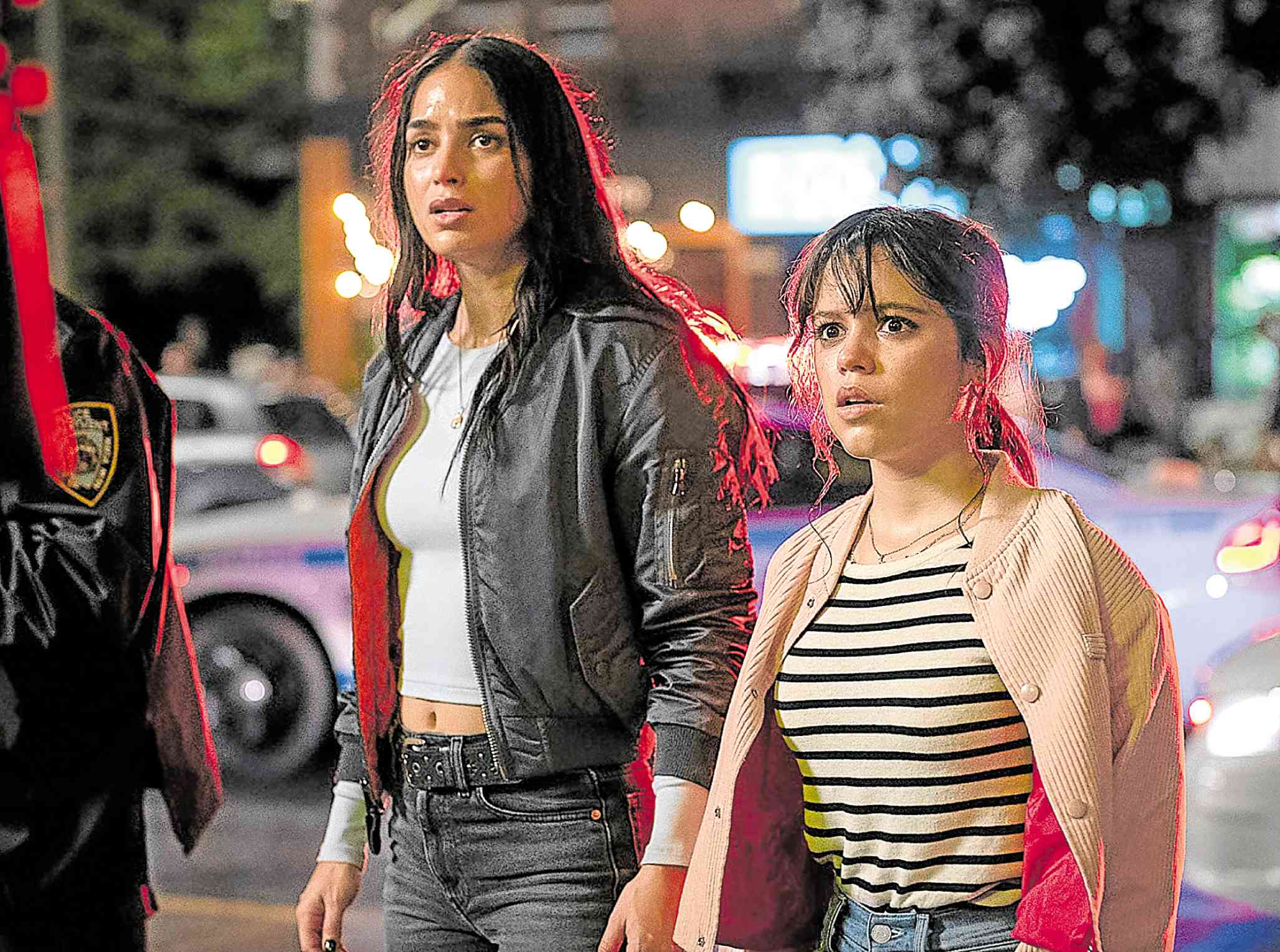 Melissa Barrera (left) and Jenna Ortega in “Scream VI”
