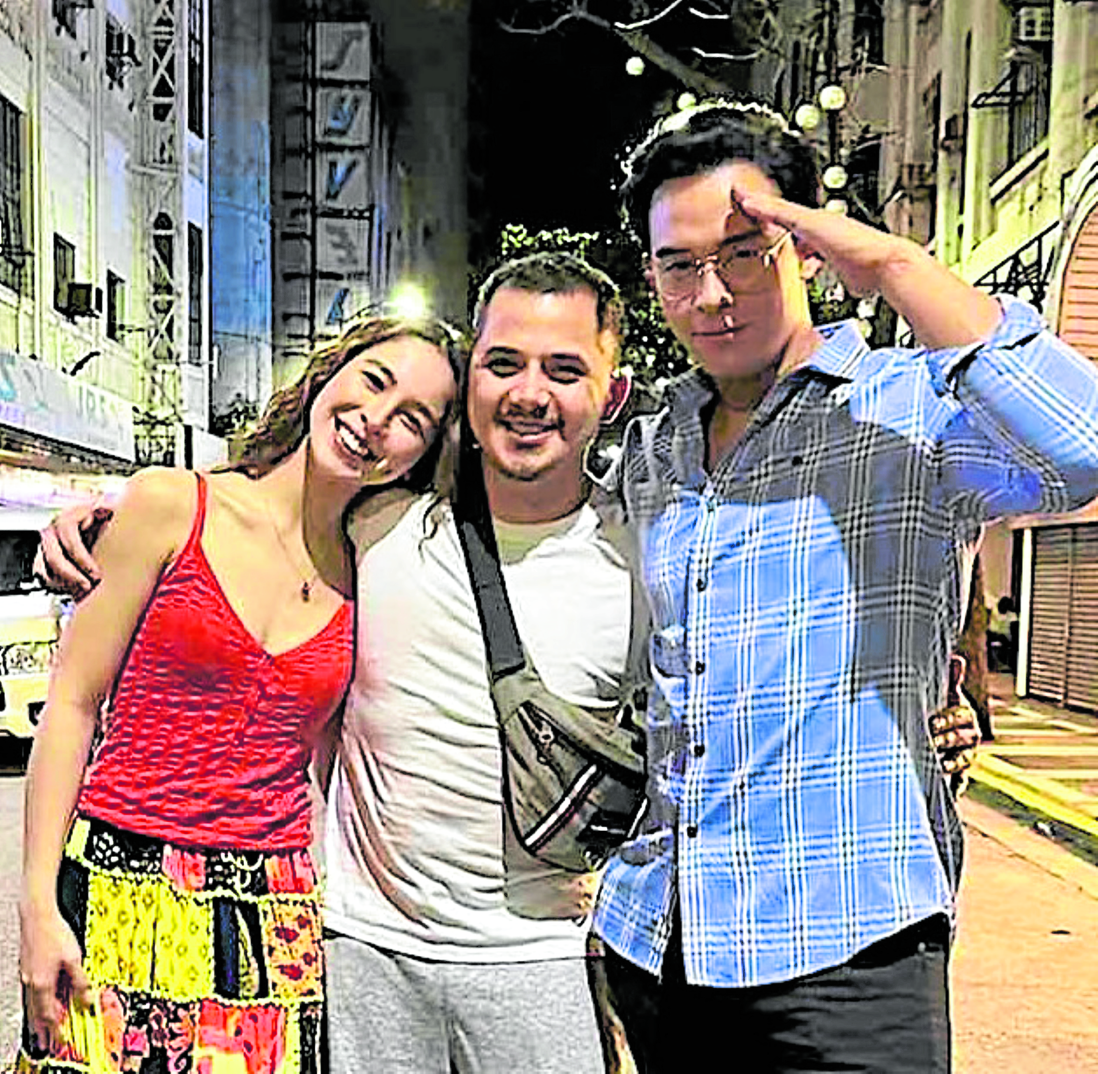 From left: Julia Barretto, director Real Floridoand Diego Loyzaga