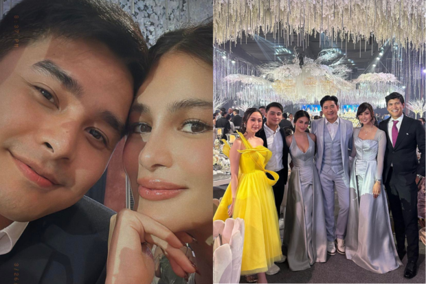 Elisse Joson and McCoy de Leon were among the guests of Verniece Enciso's wedding. Images: Instagram/@elissejosonn, Instagram/@officialtimyap