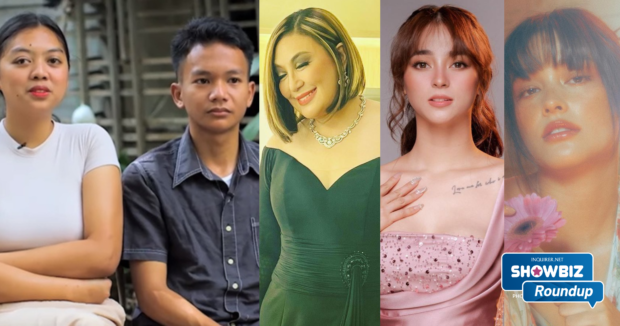(From left) “Pinoy Henyo” contestants Lyka Alburo and Ryan Oraño, Sharon Cuneta, AJ Raval, Liza Soberano. File photos.