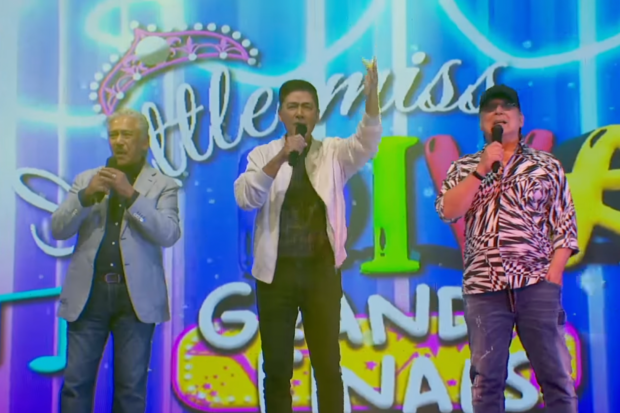 (from left) Tito Sotto, Vic Sotto, Joey de Leon.  Image: Screengrab from Facebook/Eat Bulaga