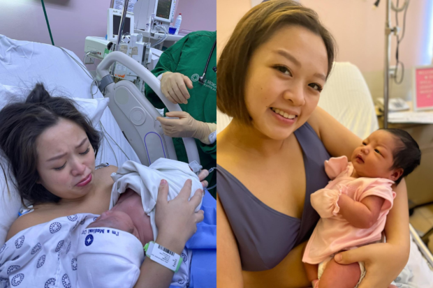 Trina Legaspi with her baby girl Kaela. Images: Instagram/@trinalegaspi