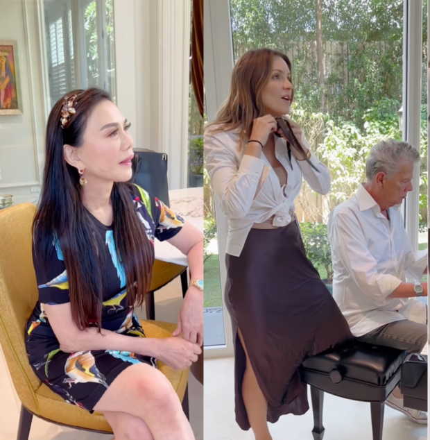 David Foster and Katharine McPhee perform for Dra. Vicki Belo. Images: Screengrabs from Instagram/@victoria_belo