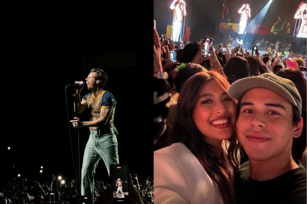 Gabbi Garcia and Khalil Ramos at Harry Styles' concert at the Philippine Arena. Images: Instagram/@khalilramos