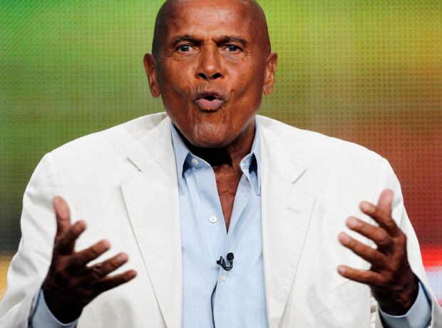 FILE PHOTO: Singer, actor and activist Harry Belafonte speaks during a session about a documentary on his life 'Sing Your Song' during the HBO session at the 2011 Summer Television Critics Association Cable Press Tour in Beverly Hills, California July 28, 2011. REUTERS/Fred Prouser