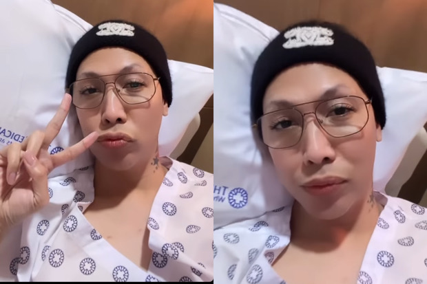 Vice Ganda takes a selfie from his hospital bed to assure fans that he was okay.