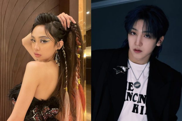 (From left) Maymay Entrata, Pentagon's Wooseok. Images: Instagram/@maymay, Twitter/@CUBE_PTG