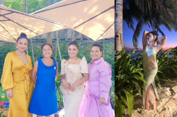 Vanessa Hudgens with her sister Stella, mother Gina, and First Lady Liza Araneta-Marcos. Images: Facebook/Liza Marcos, Instagram/@vanessahudgens