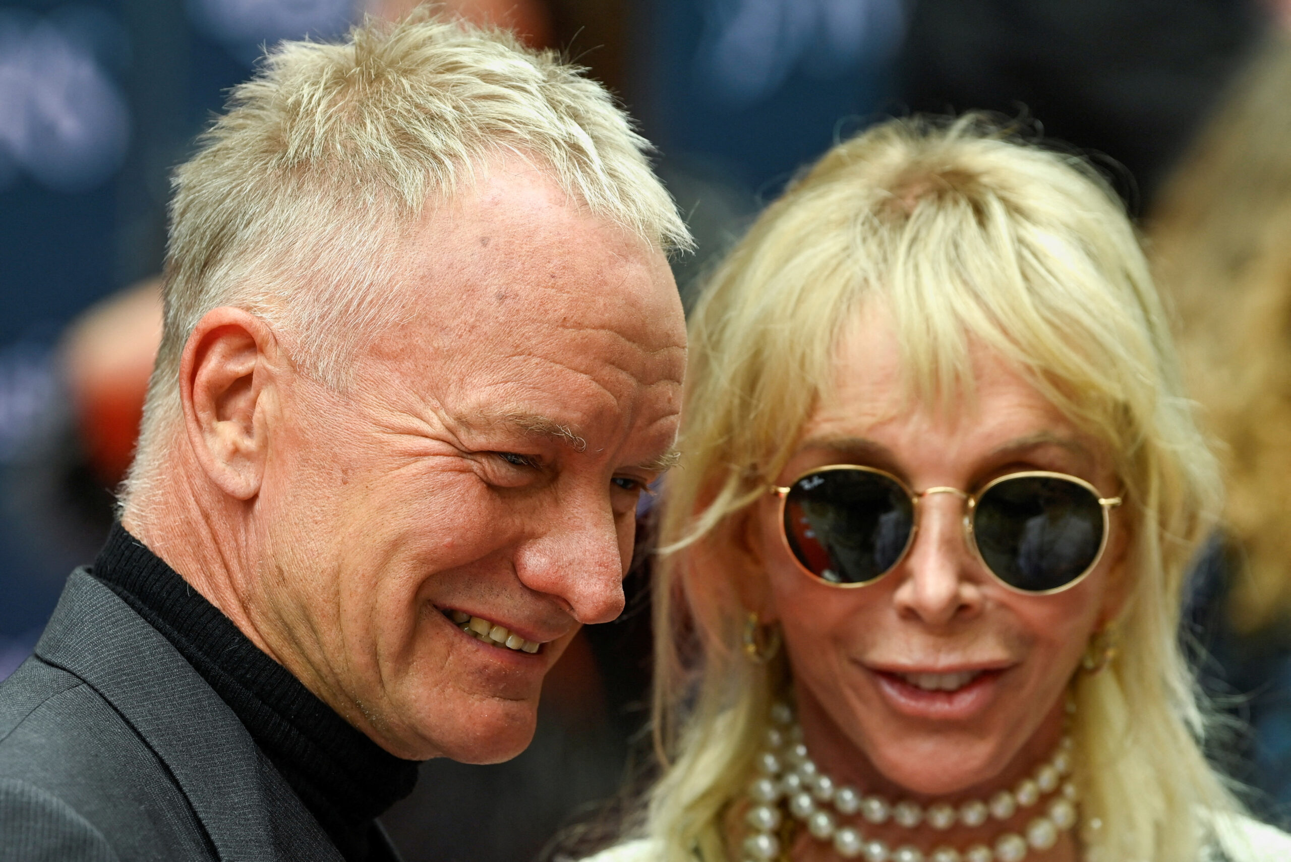 Sting and his wife Trudie Styler arrive for The Ivors music and songwriting awards ceremony in London, Britain, May 18, 2023. REUTERS/Toby Melville