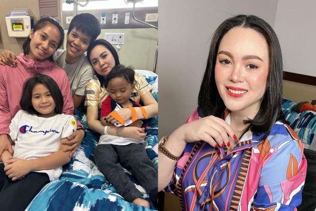 Her children and some friends visit Claudine Barretto, who is now confined in a hospital.