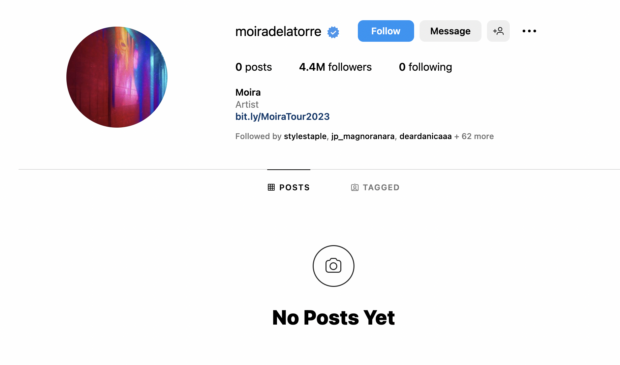 Moira Dela Torre's Instagram account. Image: Screengrab from Instagram/@moiradelatorre