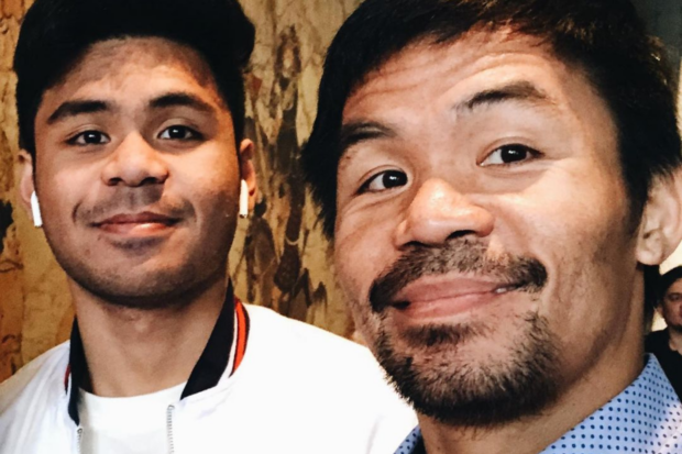 Michael Pacquiao and Manny Pacquiao. Image: Instagram/@pacquiao.michael