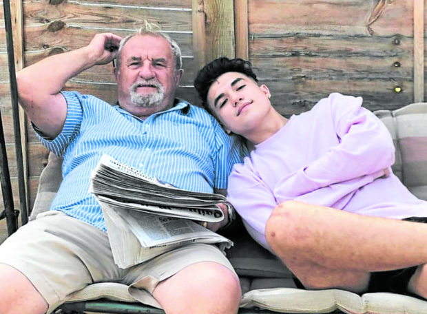 Markus Paterson (right) with dad George