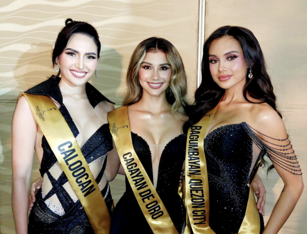 International runners-up (from left) Shanon Tampon, Nikki De Moura, and Michelle Arceo/ARMIN P. ADINA