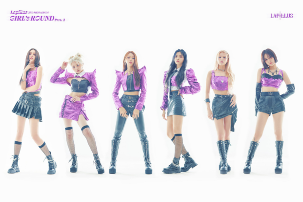 Lapillus members (from left) Chanty, Shana, Haeun, Seowon, Yue, Bessie. Image: Twitter/@offclLapillus