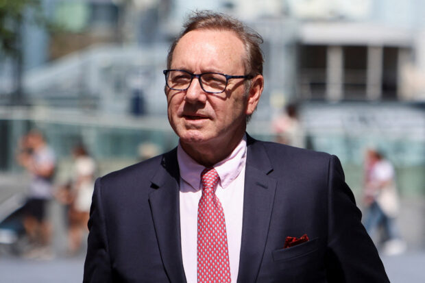 Actor Kevin Spacey walks outside Southwark Crown Court, as the jury consider their verdict over charges related to allegations of sex offences, in London, Britain, July 26, 2023. REUTERS/Susannah Ireland