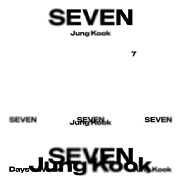 Ảnh bìa trực tuyến của đĩa đơn solo của Jungkook "Bảy." (Nhạc đình đám)