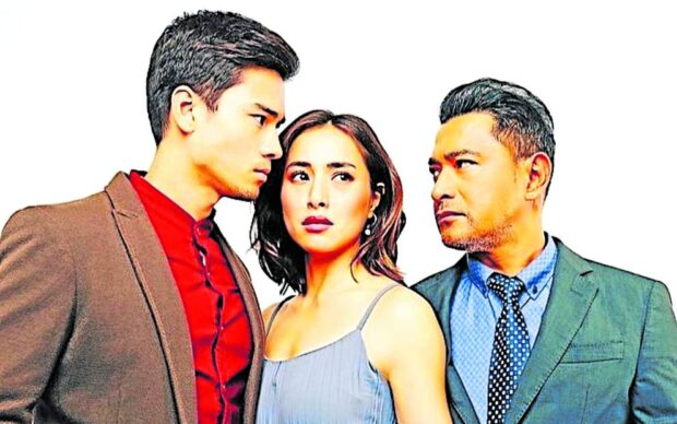 From left: Marco Gumabao, Cristine Reyes and Cesar Montano