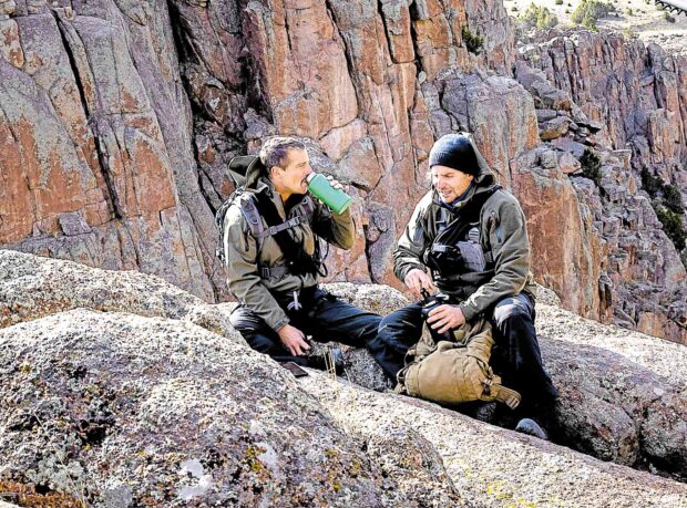 With Bradley Cooper (right) in the Wyoming Basin —PHOTOS COURTESY OF NATIONAL GEOGRAPHIC CHANNEL