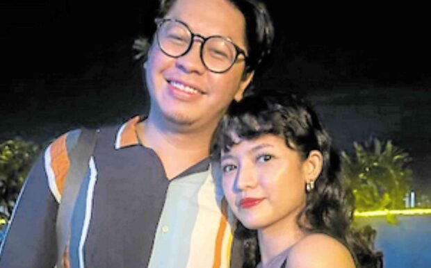 Kevin Mayuga (left) with TikTok celebturned- actress Lottiebie during the interviewwith the Inquirer