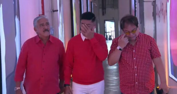 TVJ: Tito Sotto, Vic Sotto, Joey de Leon. STORY: Tears between gags: TVJ, co-hosts make emotional return on TV