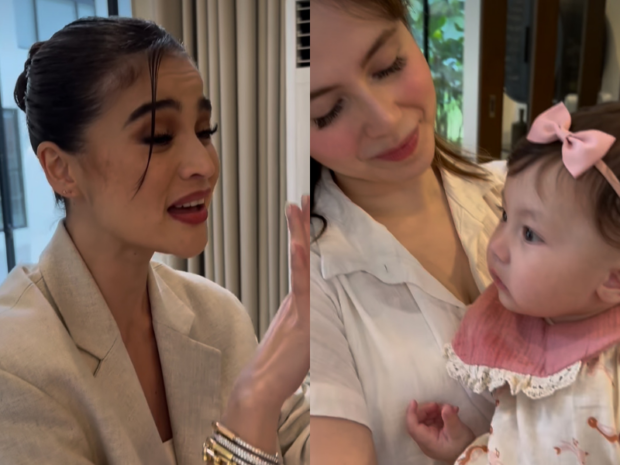 Anne Curtis and Jessy Mendiola with daughter, Isabella Rose Manzano