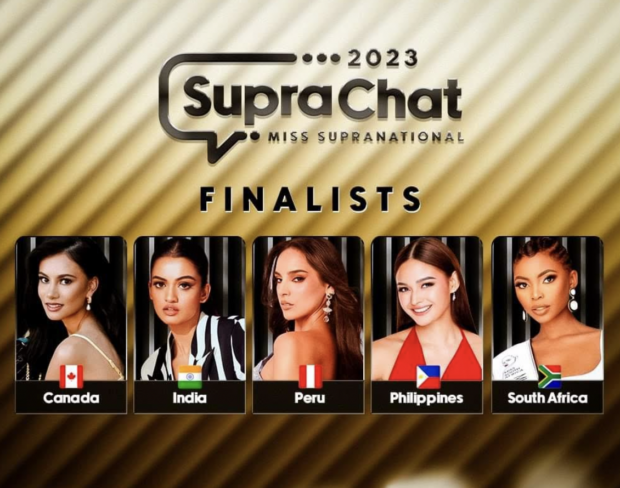 Photo of the SupraChat finalists for story: Pauline Amelinckx advances to finals of Miss Supranational pageant’s ‘Suprachat’ challenge