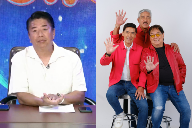 (From left) Willie Revillame, Vic Sotto, Tito Sotto, Joey de Leon. Images: Screengrab from Facebook/ALLTV, Facebook/TVJ