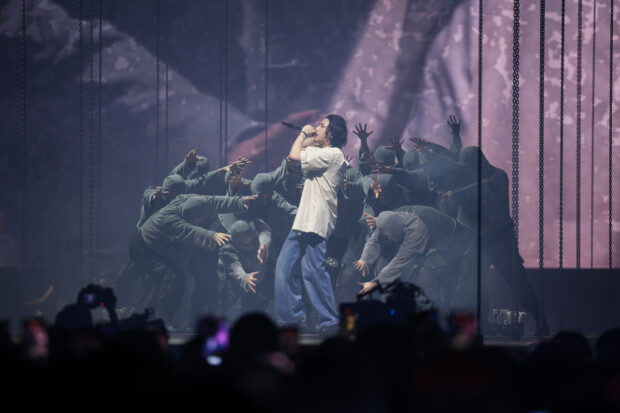 BTS' Suga performs at "Suga | Agust D Tour 'D-Day' The Final," which took place from Friday to Sunday at the KSPO Dome in Seoul. (Big Hit Music)
