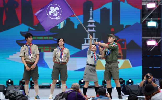 Closing ceremony of the 25th World Scout Jamboree held at Seoul World Cup Stadium on Fri. Image: South Korea's Ministry of Culture, Sports and Tourism via The Korea Herald