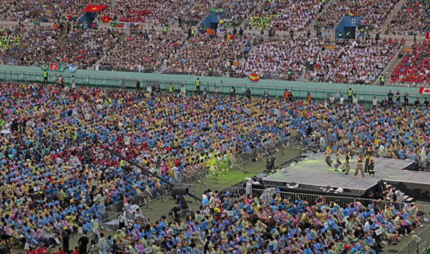 Closing ceremony of the 25th World Scout Jamboree held at Seoul World Cup Stadium on Fri. Image: South Korea's Ministry of Culture, Sports and Tourism via The Korea Herald